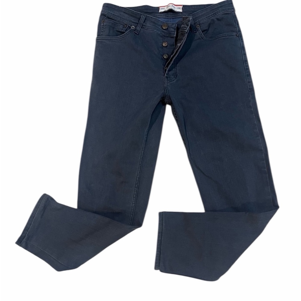 Port Straight Leg Midrise Cotton Women's‎ Button-fly Blue Jeans Size 32X34